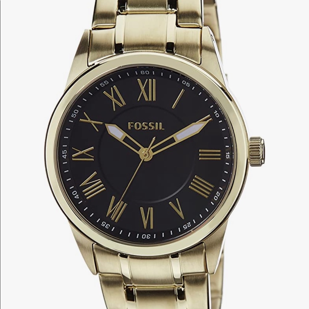 Gold Fossil Watch
